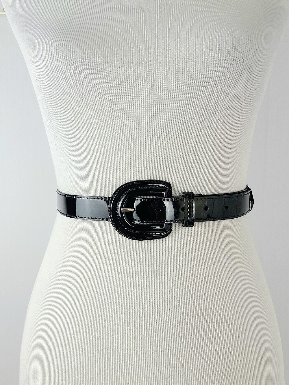 B.G. Street Made In USA Vegan Patent Leather Vintage Belt